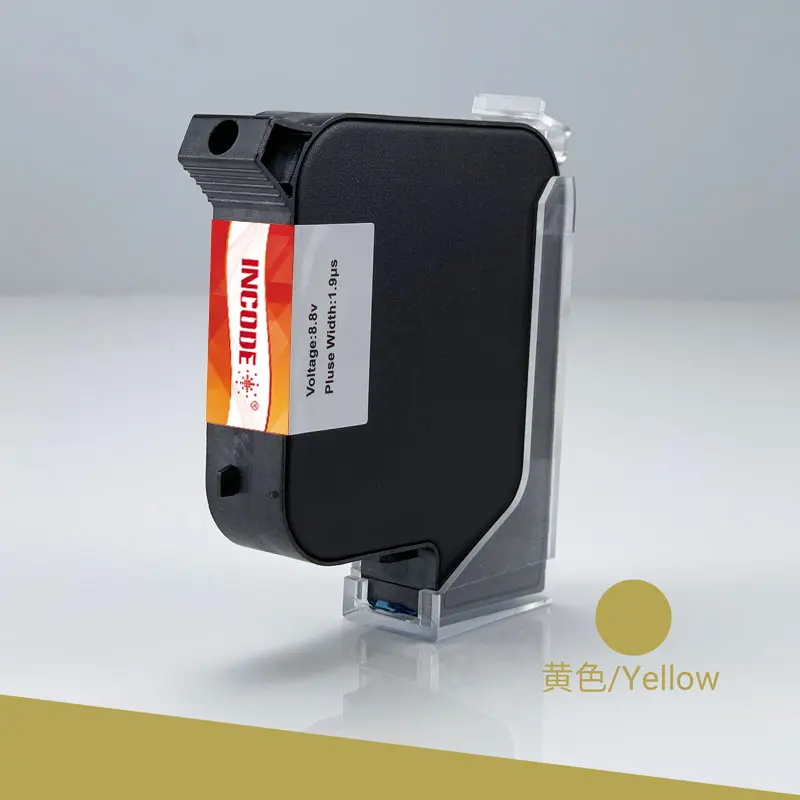 INCODE Yellow Solvent Based Fast Dry TIJ One-Inch Ink Cartridge
